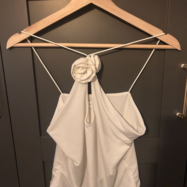 White Meshki Halter Top