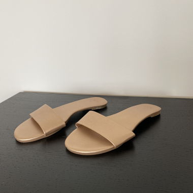 Mules plates rose gold taille 37