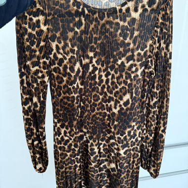 Light JDY dress in size XS with brown-black leopard print