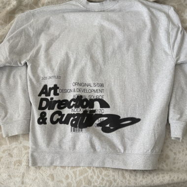 Topshop grey graphic oversized sweatshirt S