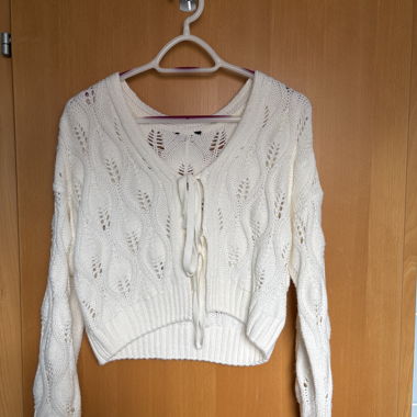 White knit cardigan