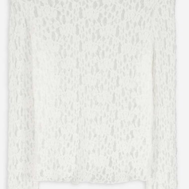 Top in pizzo a maniche lunghe M