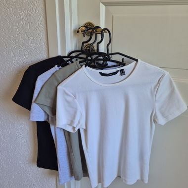 4 x Vero Moda Ribbed T-Shirts Set