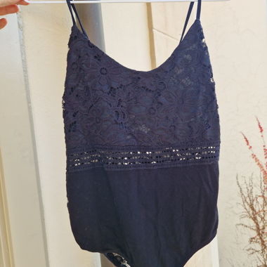 Body nero in pizzo