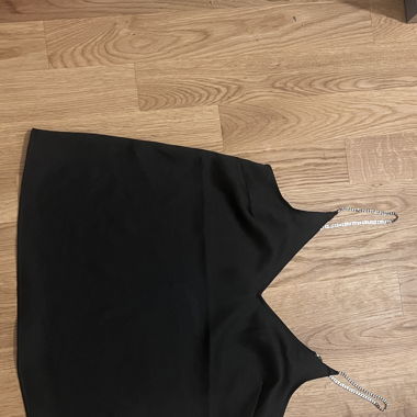 Black silk top 