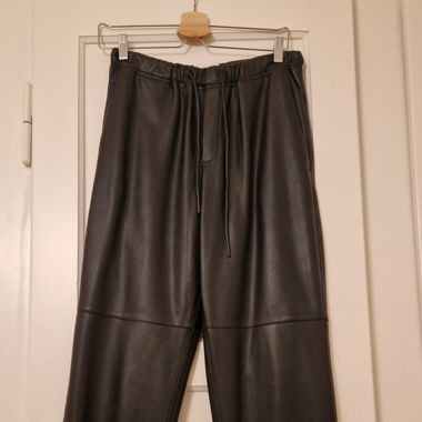 Kunstleder Hose MANGO schwarz