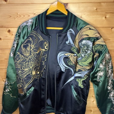Giacca bomber ricamata giapponese