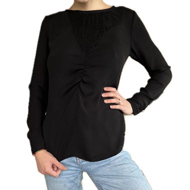 Black Flowy Blouse