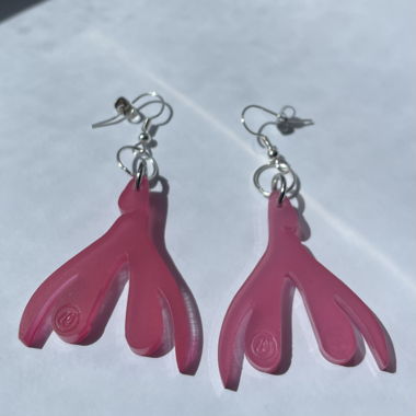 pink earrings