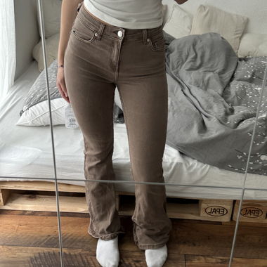 Flared brown pants