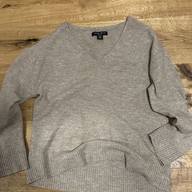 Beige V-Neck Sweater