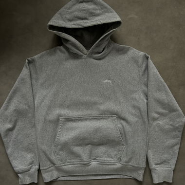 Felpa con cappuccio Stüssy, grigio, L