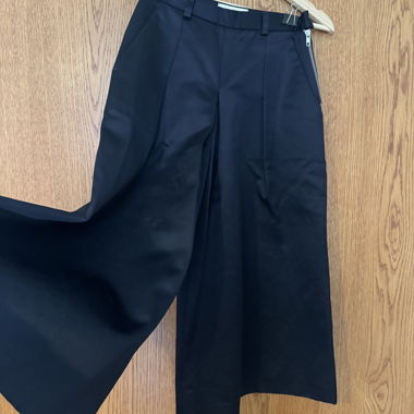 Pantaloni Hakama a gamba larga blu navy