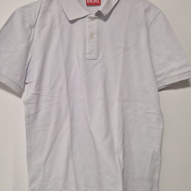 Diesel white polo size M 100% cotton