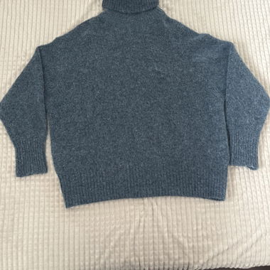 Blue Turtleneck Sweater