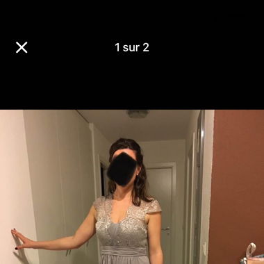 Robe de cocktail ou soirée grise 
