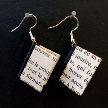 Handmade - Boucles d'oreilles livres