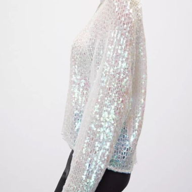 Haut en mesh à sequins Zara