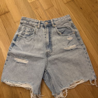 Stradivarius Light Blue Denim Jean Shorts