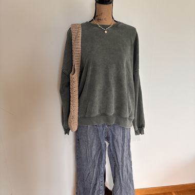 Felpa oversize verde