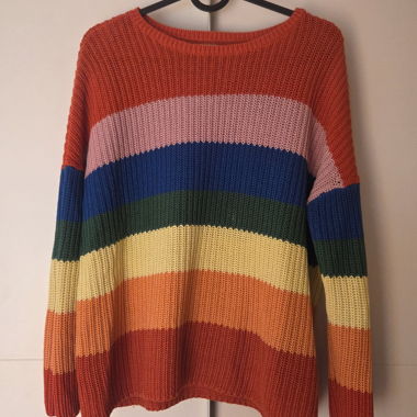 Regenbogenpullover / only
