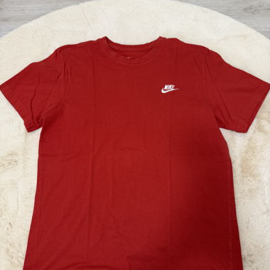 Red Nike T‑shirt with Embroidered Logo M