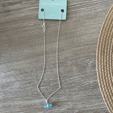 Collier en argent sterling avec quartz