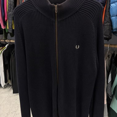 Gilet con zip nero Fred Perry taglia XL