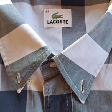 Lacoste short-sleeve shirt checkered Size 44