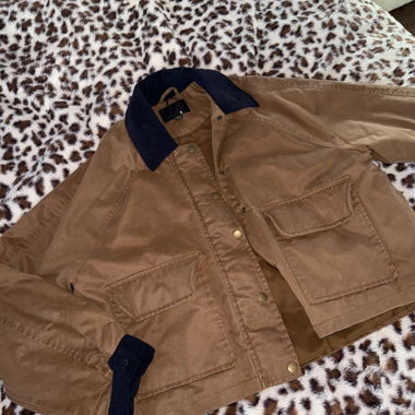 Brown ZARA Jacket with Cord Collar