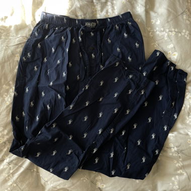 Pantalon de pyjama imprimé Pony Player bleu marine