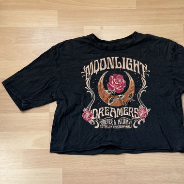 Crop T-Shirt mit Print