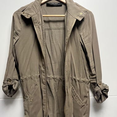 Zara Transitional Jacket - Khaki - Size XS