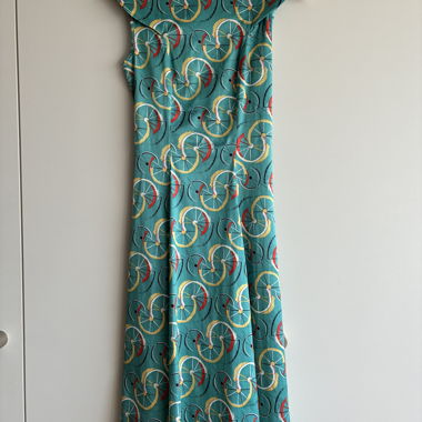 Robe longue Bettie Page avec imprimé vélo