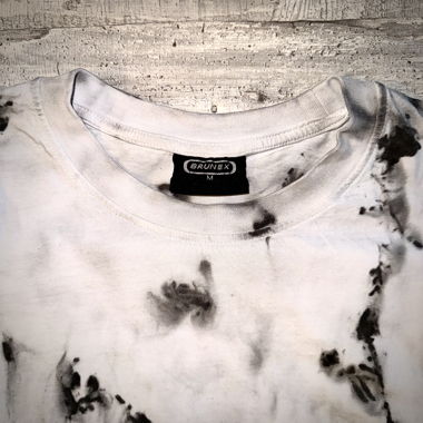 Selfmade TieDye Batik T Shirt white/black 