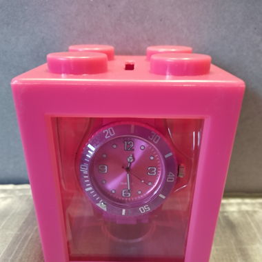 Silikon Uhr Pink Box als Lego Stein Kässeli _3