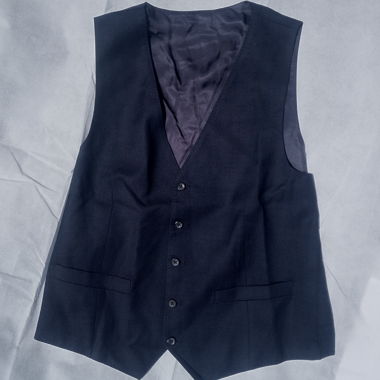 Gilet de costume bleu, M