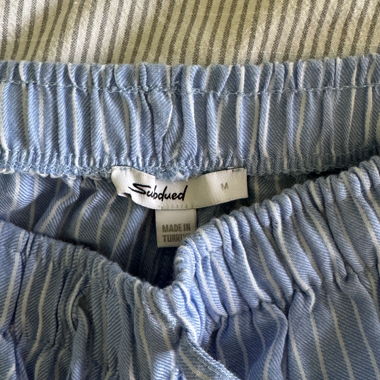 Blue Striped Pants