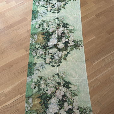 Grüner Blumen-Schal