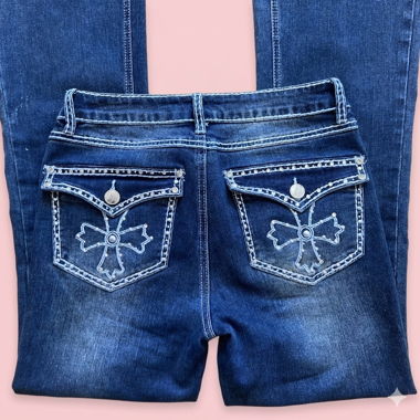 Jeans évasés Miss Me pour femmes, denim Bootcut Y2K