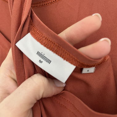 Minimal rust red dress