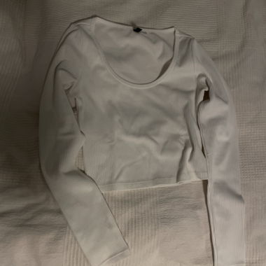 top manica lunga bianco