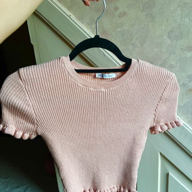 Zara Crop Top / Oberteil Rosa