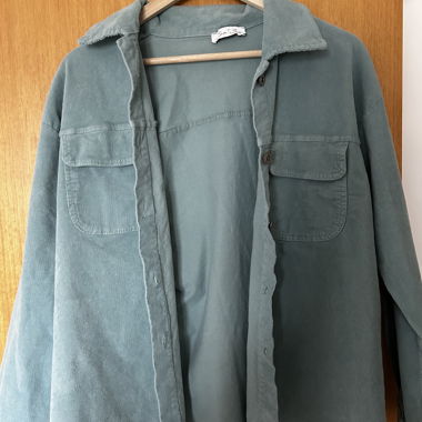 Veste en velours côtelé bleu clair