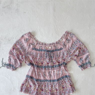 Top Milkmaid in Chiffon Rosa Giapponese (L)