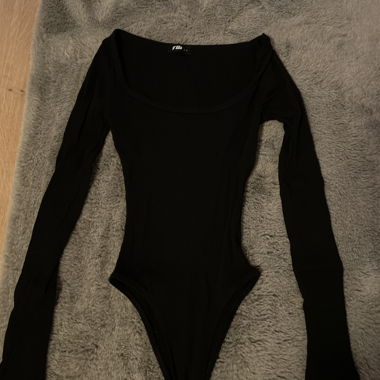 Black Long-Sleeve Bodysuit
