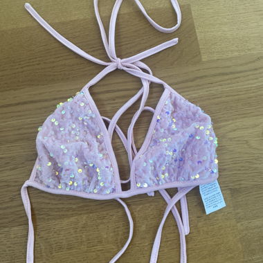 Glitter bikini top