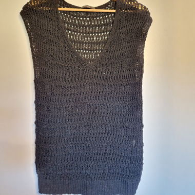 NILE openwork knit top dark grey Size S