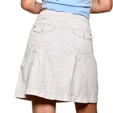 Y2K Cute Beige cargo mini skirt