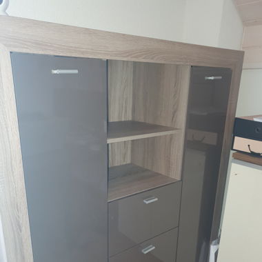 2 Buffets taupe laqués